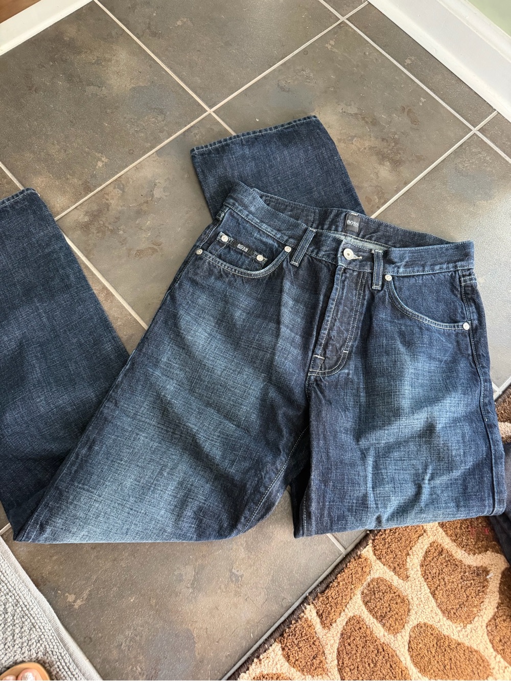 Boss Dark Blue Relaxed Fit Jeans